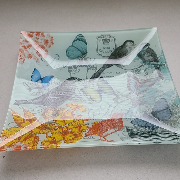 ❗2/$20❗Square Decorative Plate with Birds - Picture 2 of 7